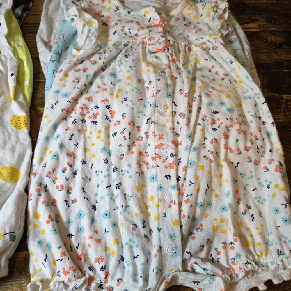 Baby Girl Size 18 Mo Lot Of 6 Rompers Jumpers Bubbles Cute Comfy Bundle